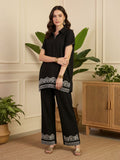 Black Printed Tunic & Palazzo Co-Ord Set
