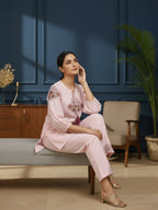 Cotton Embroidered Tunic With TrouserCo-Ords Set