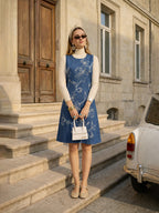 Zummer Blue Cord Work Denim Dress