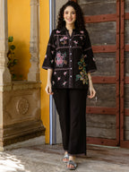 Cotton Embroidered Shirt With TrouserCo-Ords Set
