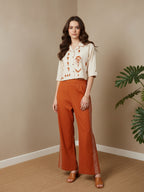 Zummer Embroidered Cotton Co-Ord Set
