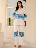 Cotton aombre printed Shirt With Trouser Co-Ords Set