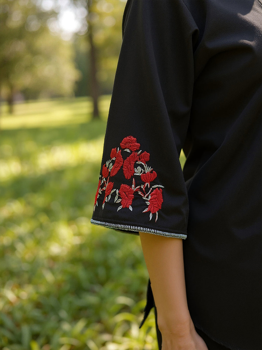 Cotton Embroidered Shirt With TrouserCo-Ords Set