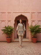 Cotton Embroidered Shirt With TrouserCo-Ords Set