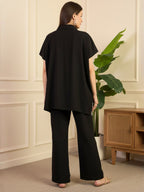 Black Printed Tunic & Palazzo Co-Ord Set