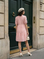 Zummer Embroidered Shirt Dress – Peach