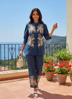 Cotton Embroidered Shirt With TrouserCo-Ords Set