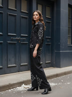 Cotton Embroidered Shirt With Palazzos Co-Ords Set