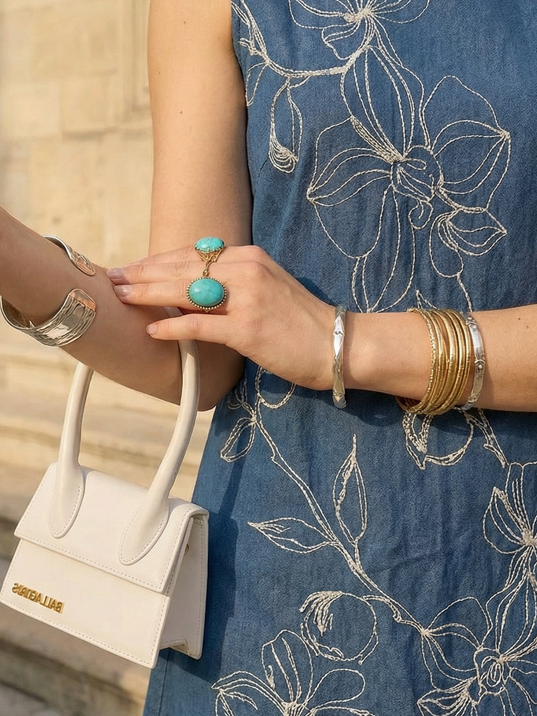 Zummer Blue Cord Work Denim Dress