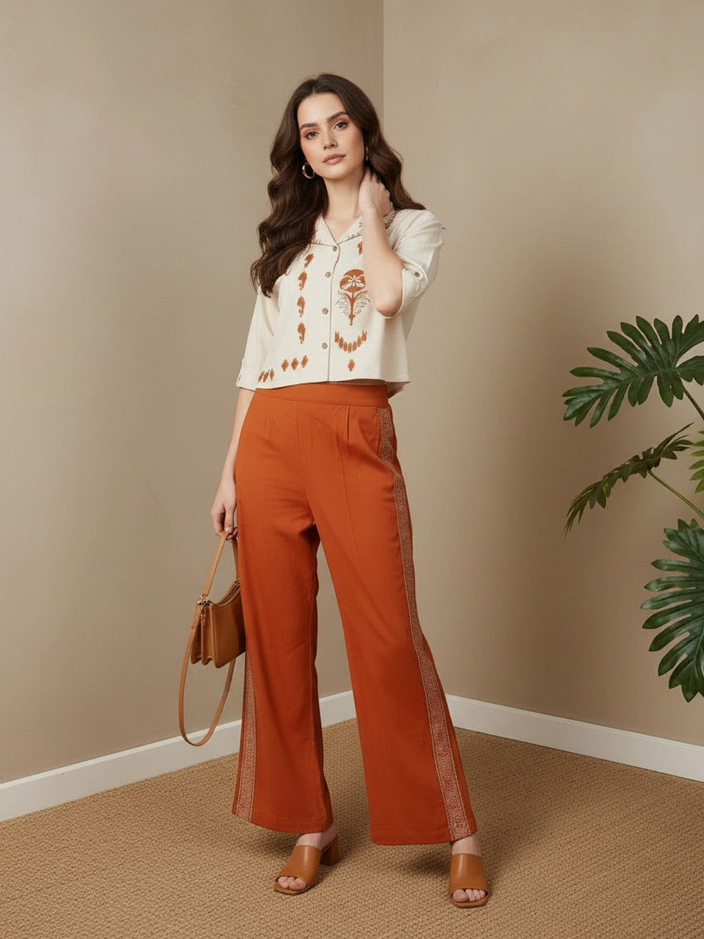 Zummer Embroidered Cotton Co-Ord Set