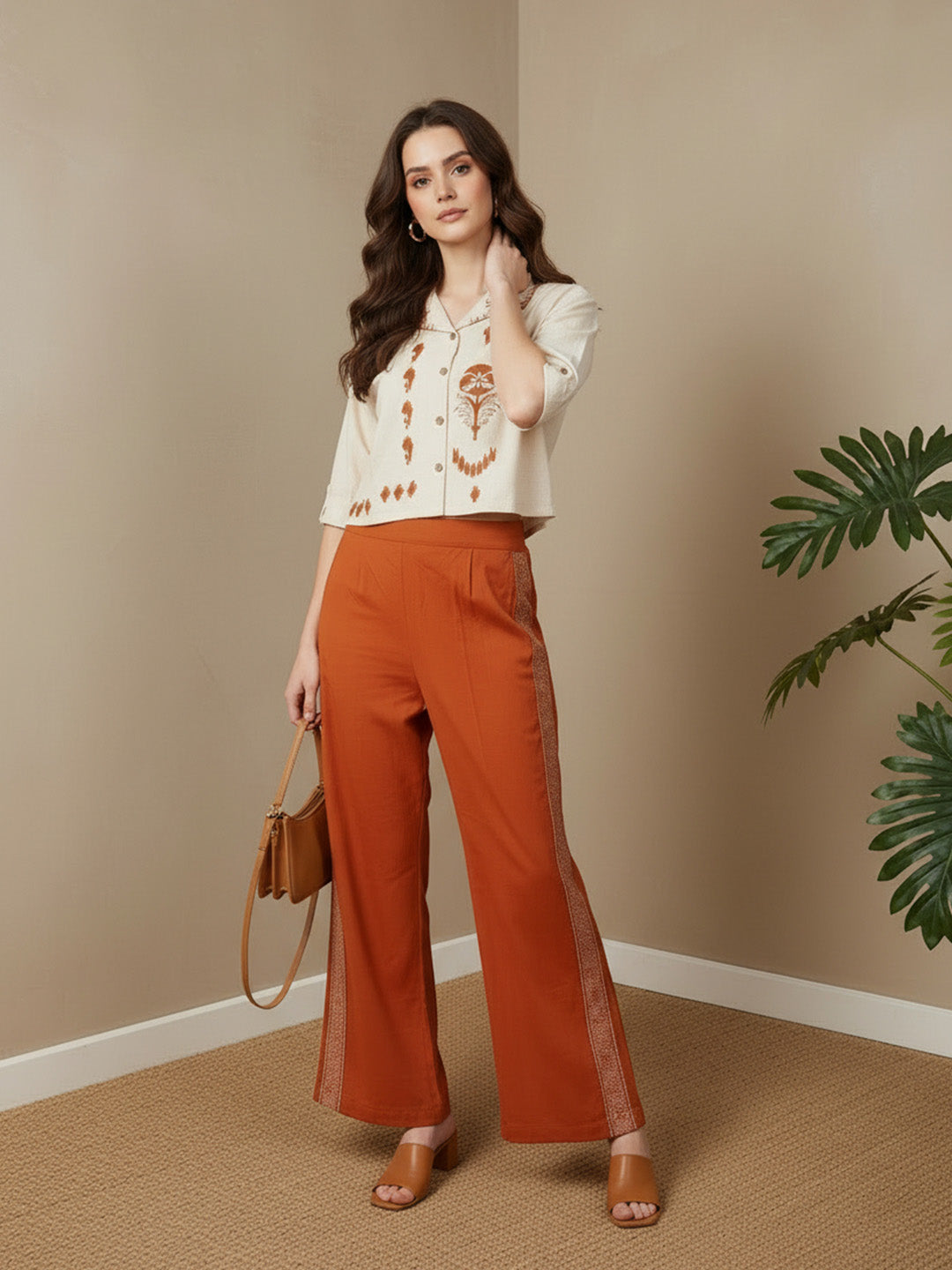 Zummer Embroidered Cotton Co-Ord Set