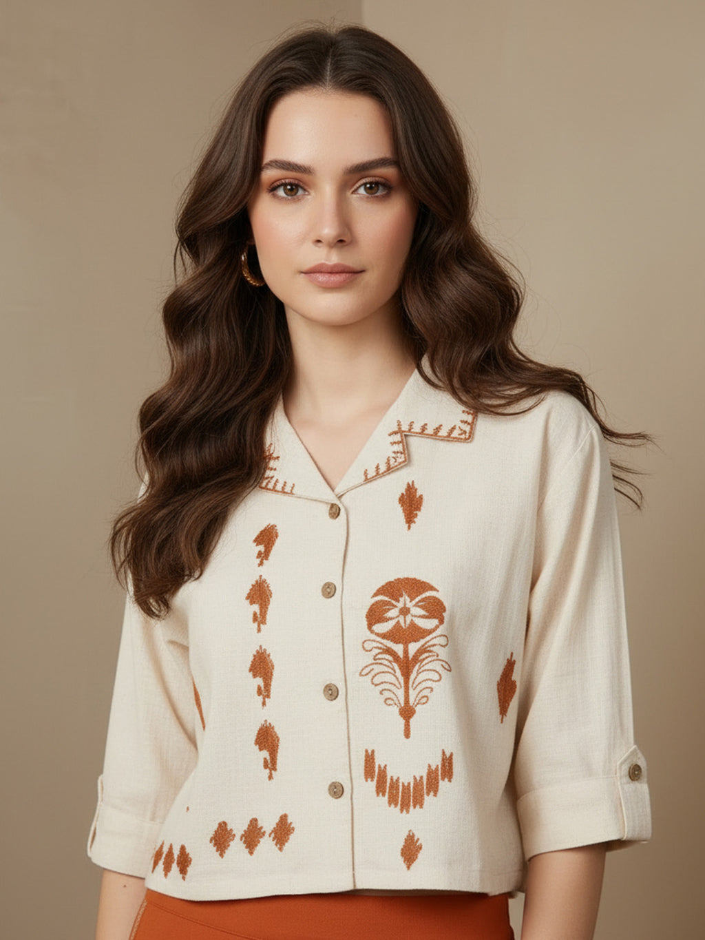 Zummer Embroidered Cotton Co-Ord Set