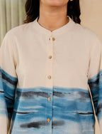 Cotton aombre printed Shirt With Trouser Co-Ords Set