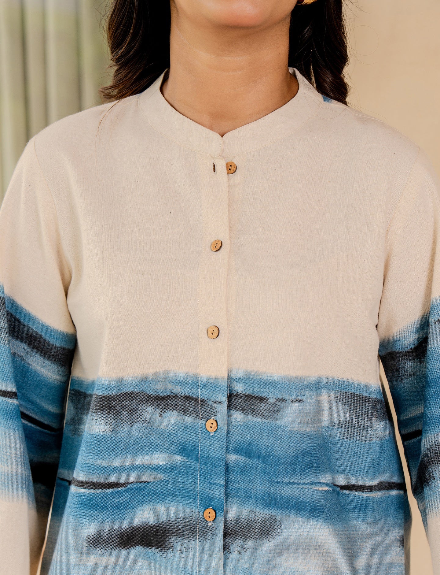 Cotton aombre printed Shirt With Trouser Co-Ords Set