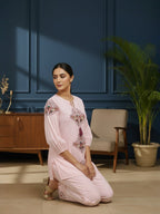Cotton Embroidered Tunic With TrouserCo-Ords Set