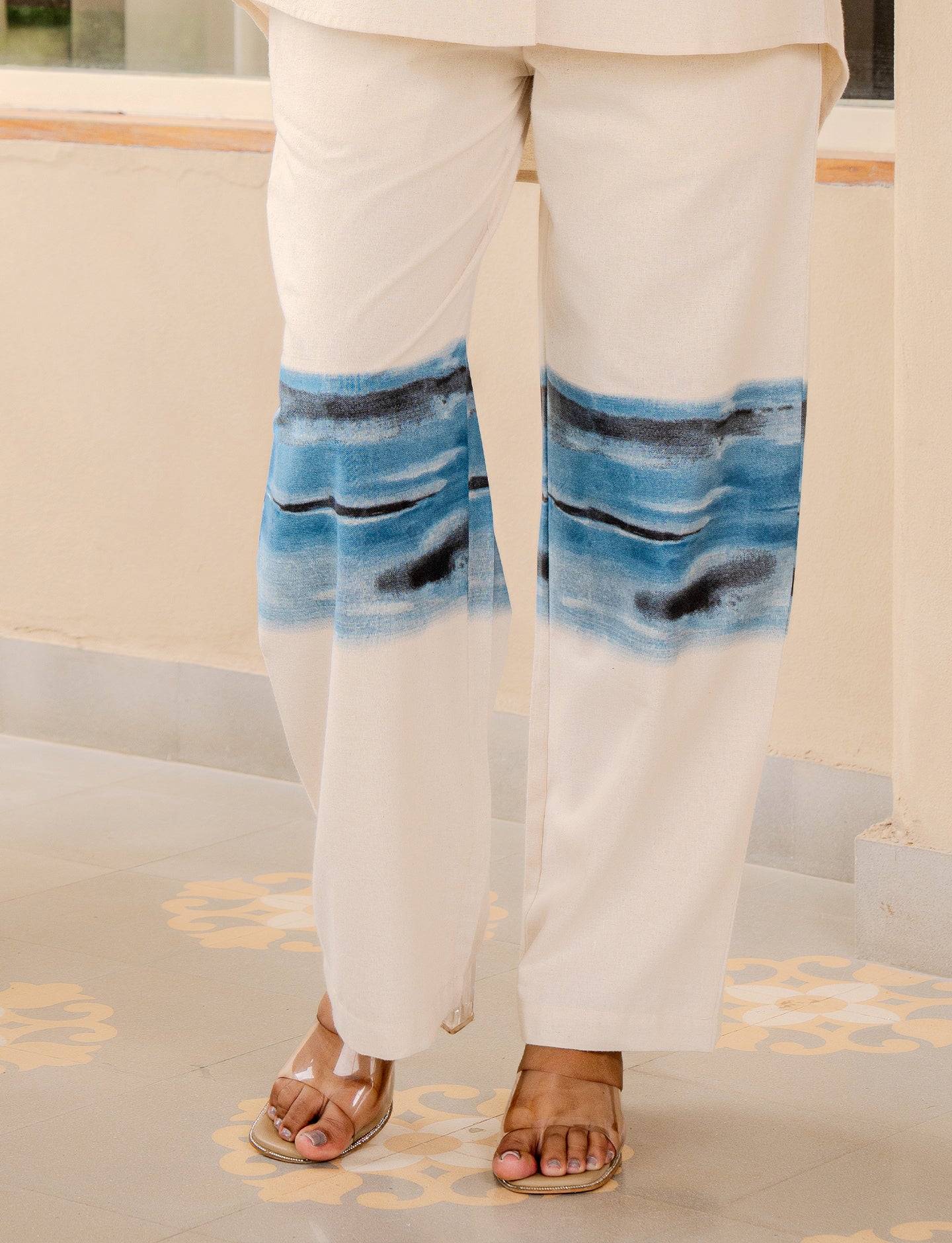 Cotton aombre printed Shirt With Trouser Co-Ords Set