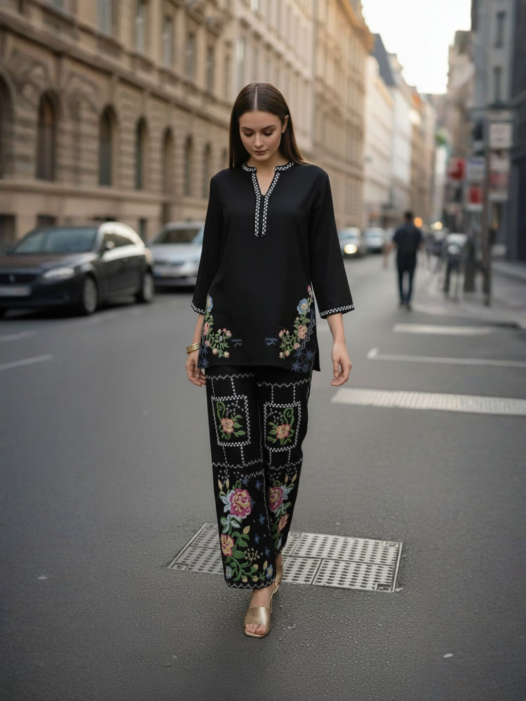 Zummer Embroidered Co-Ords Set