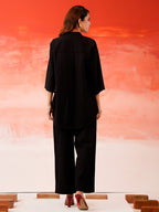 Cotton Hand Painted Shirt With Trouser Co-Ords Set