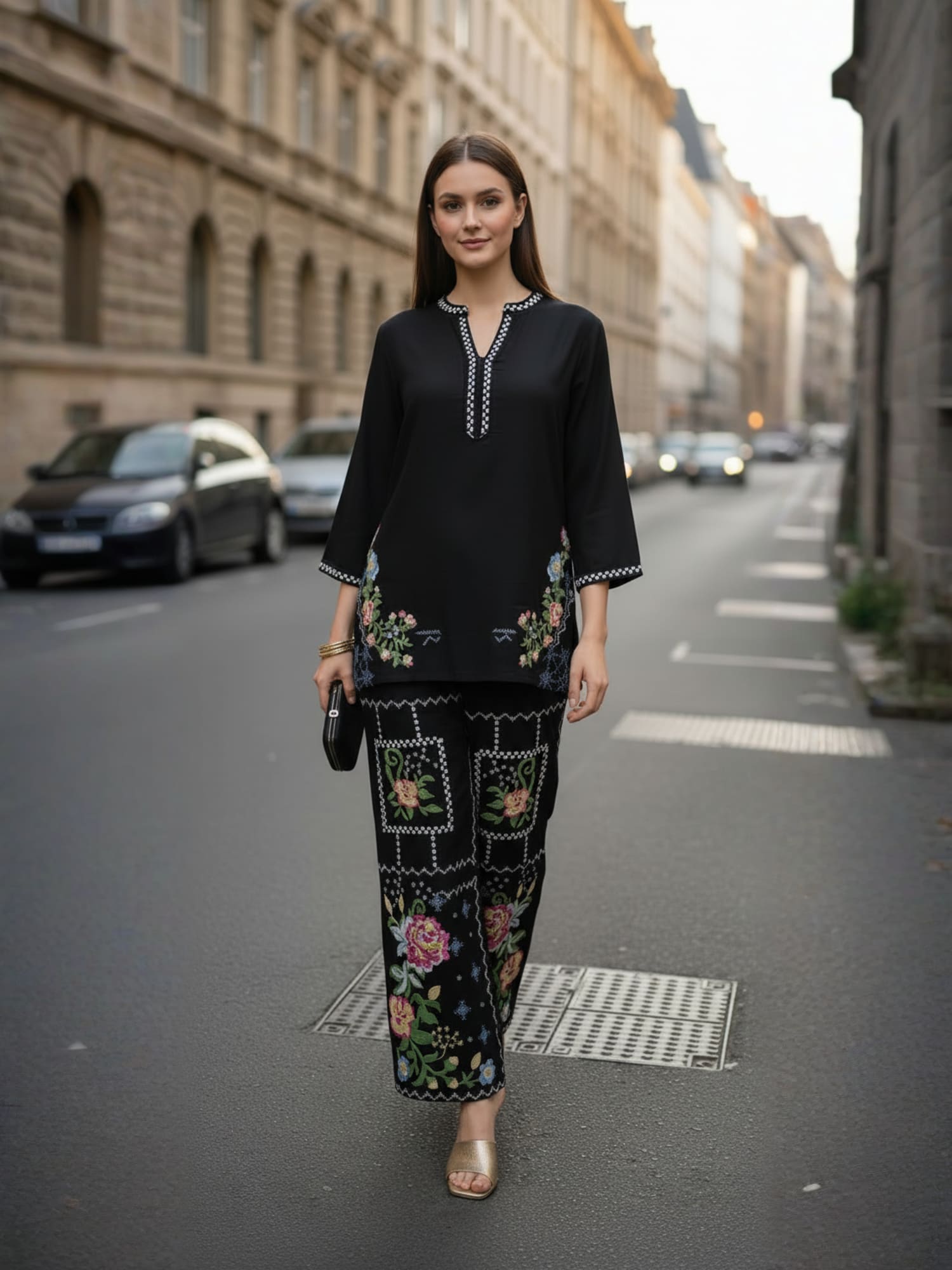 Zummer Embroidered Co-Ords Set