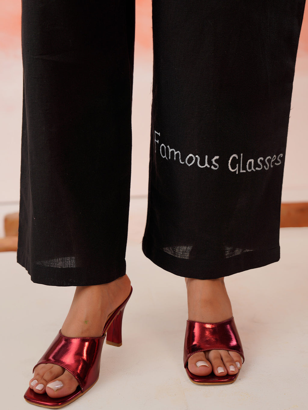 Cotton Hand Painted Shirt With Trouser Co-Ords Set