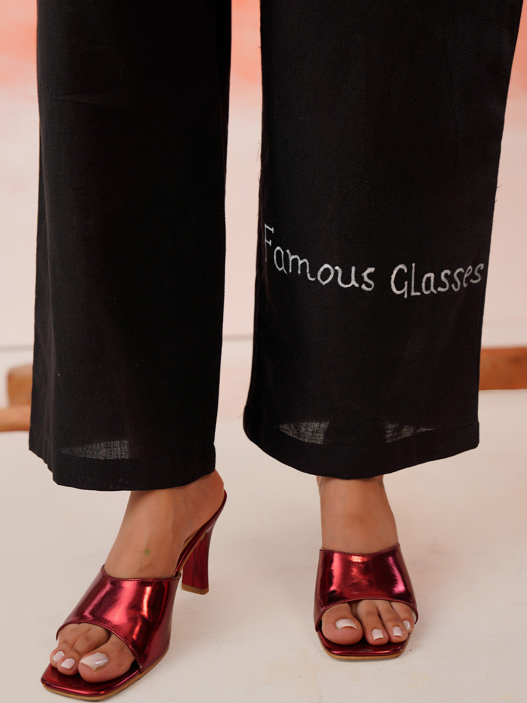 Cotton Hand Painted Shirt With Trouser Co-Ords Set