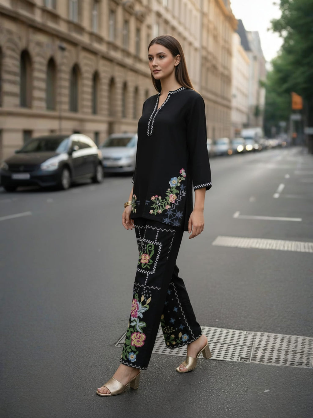 Zummer Embroidered Co-Ords Set