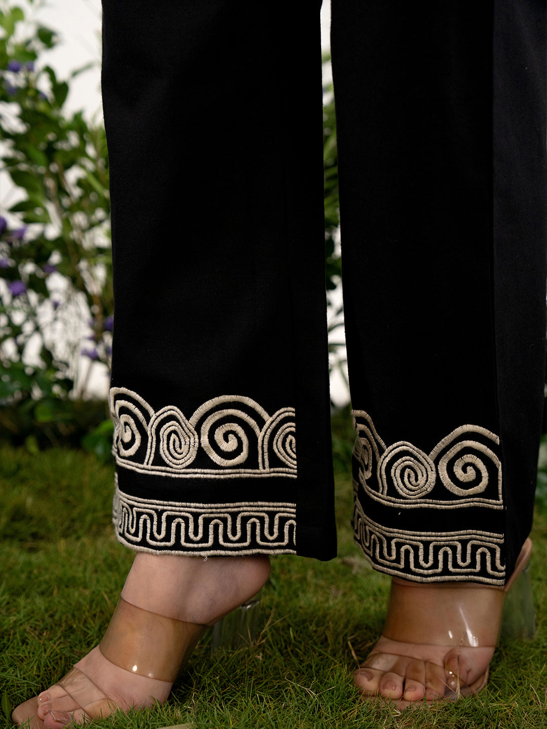 Black Printed Tunic & Palazzo Co-Ord Set