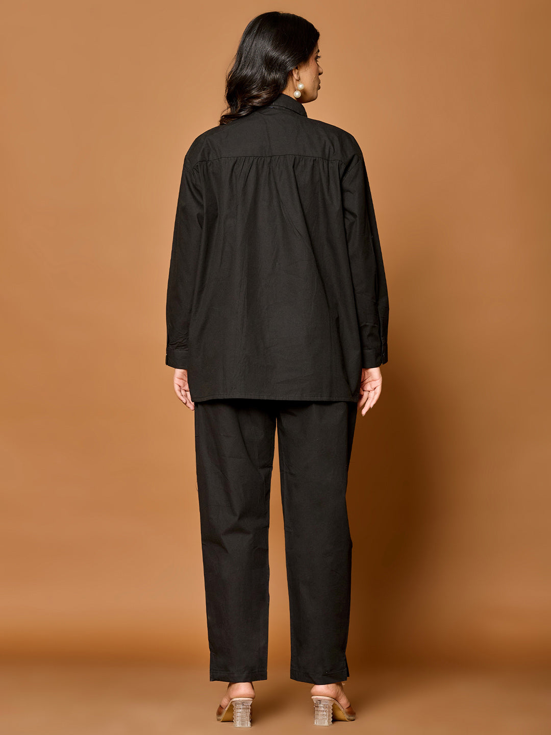 Cotton Embroidered Shirt With Trouser Co-Ords Set