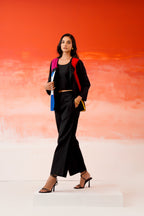 Zummer Black Colorblock Co-Ord Set with Jacket