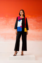 Zummer Black Colorblock Co-Ord Set with Jacket