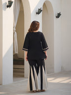 Zummer Women Black Embroidered Cotton Co-Ord Set