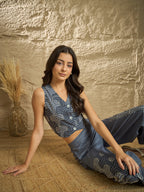 Zummer Cotton Embroidered Top & Palazzo Co-Ord Set