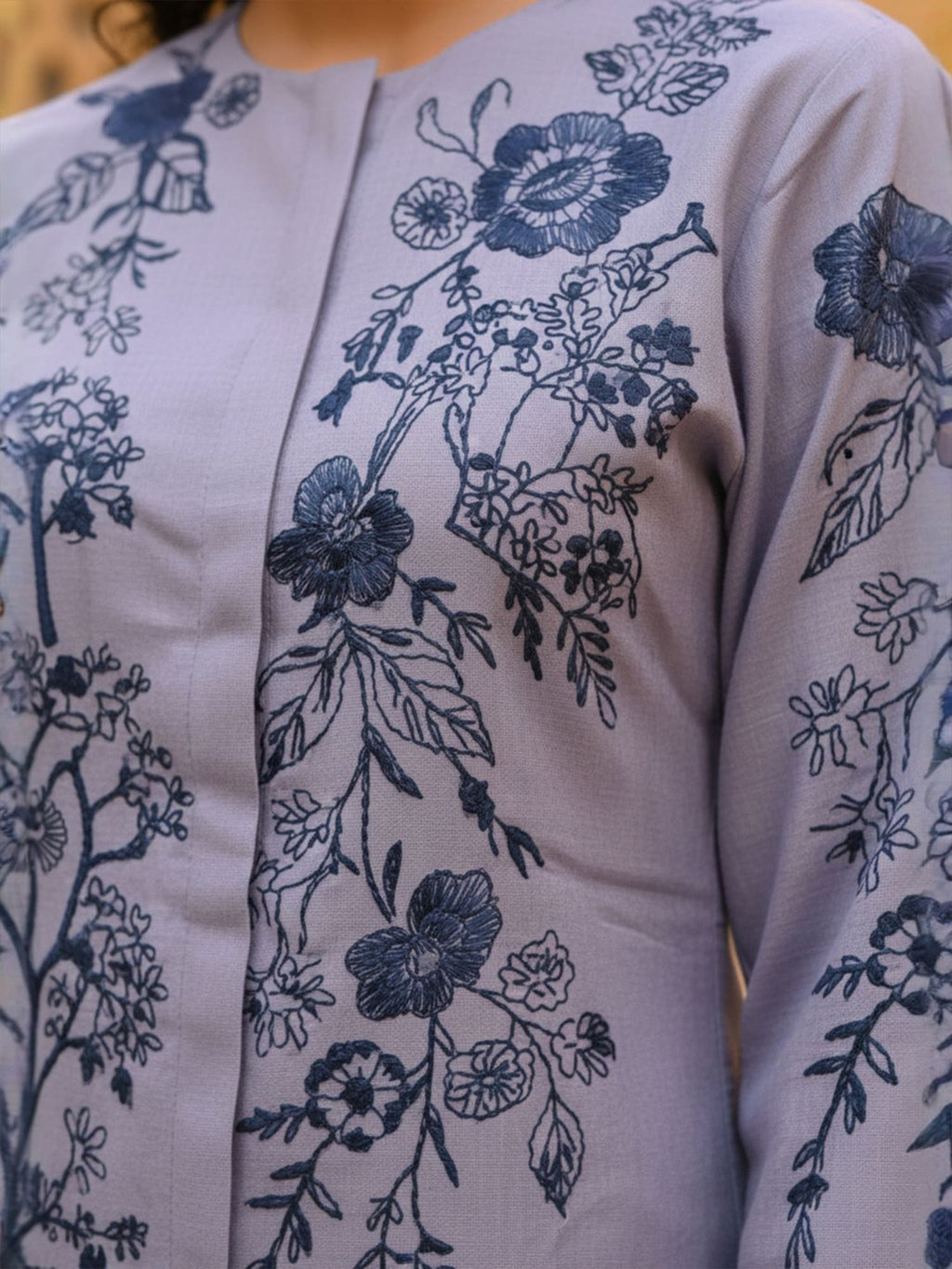 Cotton Embroidered Shirt With TrouserCo-Ords Set