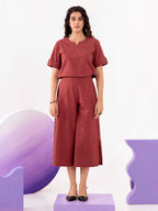 Cotton Top With Palazzos Co-Ords Set