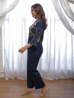 Cotton Embroidered Tunic With TrouserCo-Ords Set