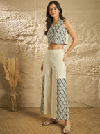 Zummer Cotton Embroidered Top & Palazzo Co-Ord Set