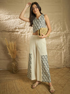 Zummer Cotton Embroidered Top & Palazzo Co-Ord Set