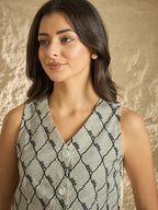 Zummer Cotton Embroidered Top & Palazzo Co-Ord Set