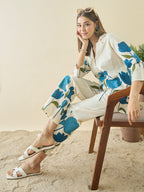 Zummer Cotton Floral Printed Shirt & Trouser Co-Ord Set