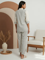 Cotton Embroidered Shirt With TrouserCo-Ords Set