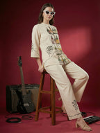 Zummer Hand-Painted Cotton Co-Ord Set