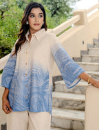 Cotton marble printed Shirt With Trouser Co-Ords Set