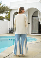 Cotton Embroidered Tunic With Palazzos Co-Ords Set