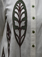 Zummer Women Off White Embroidered Cotton Co-Ord Set