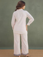 Cotton Embroidered Shirt With TrouserCo-Ords Set