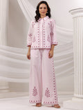 Cotton Embroidered Shirt With Palazzos Co-Ords Set