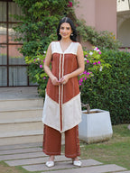 Zummer Rust Boho Chic Cotton Co-Ord Set for Women