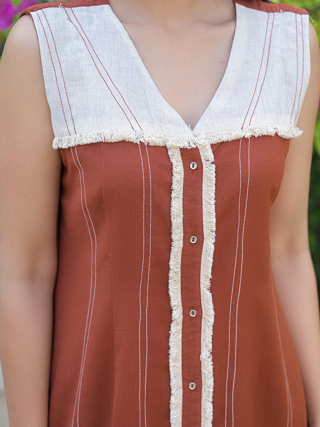 Zummer Rust Boho Chic Cotton Co-Ord Set for Women