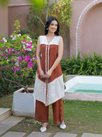 Zummer Rust Boho Chic Cotton Co-Ord Set for Women