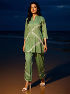 Cotton Tunic With Trouser Co-Ords Set